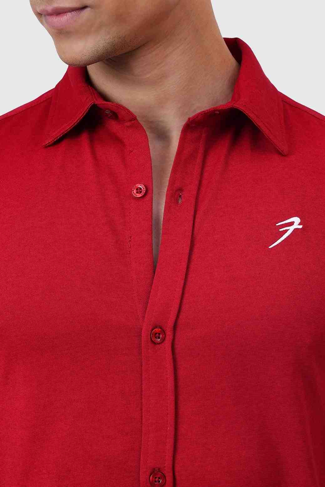 Aero Fullsleeves Shirt Deep Red