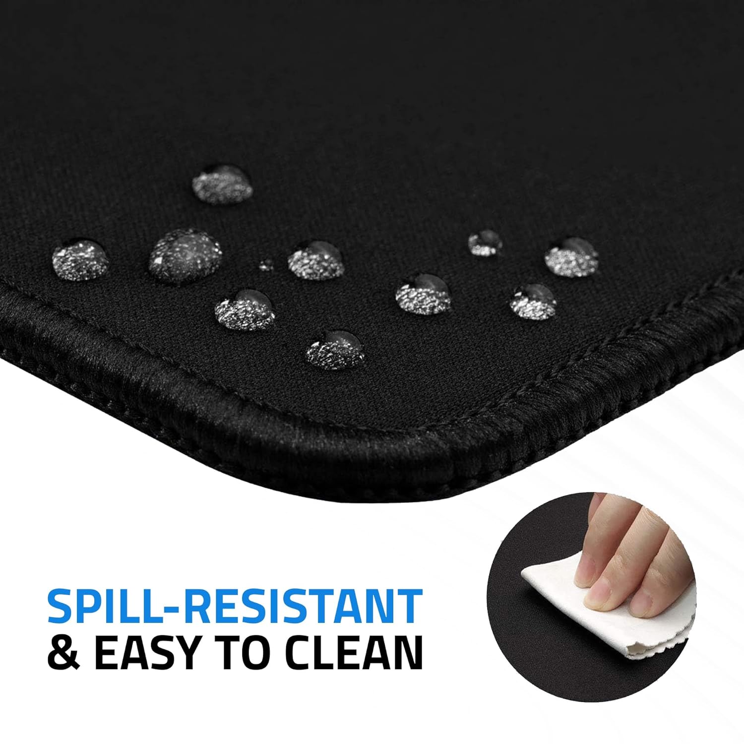 Large Earth Design Extended Desk Mat | Mouse Mat Water Resistant Anti Slip Design for Laptop & Notebooks Size 800 x 300 x 3mm (Black No Logo)