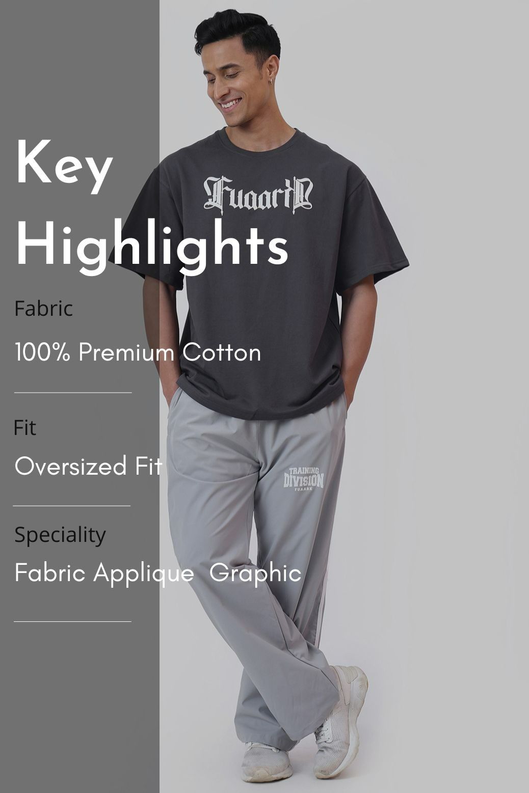 Brookline Oversized T-shirt Dark Grey
