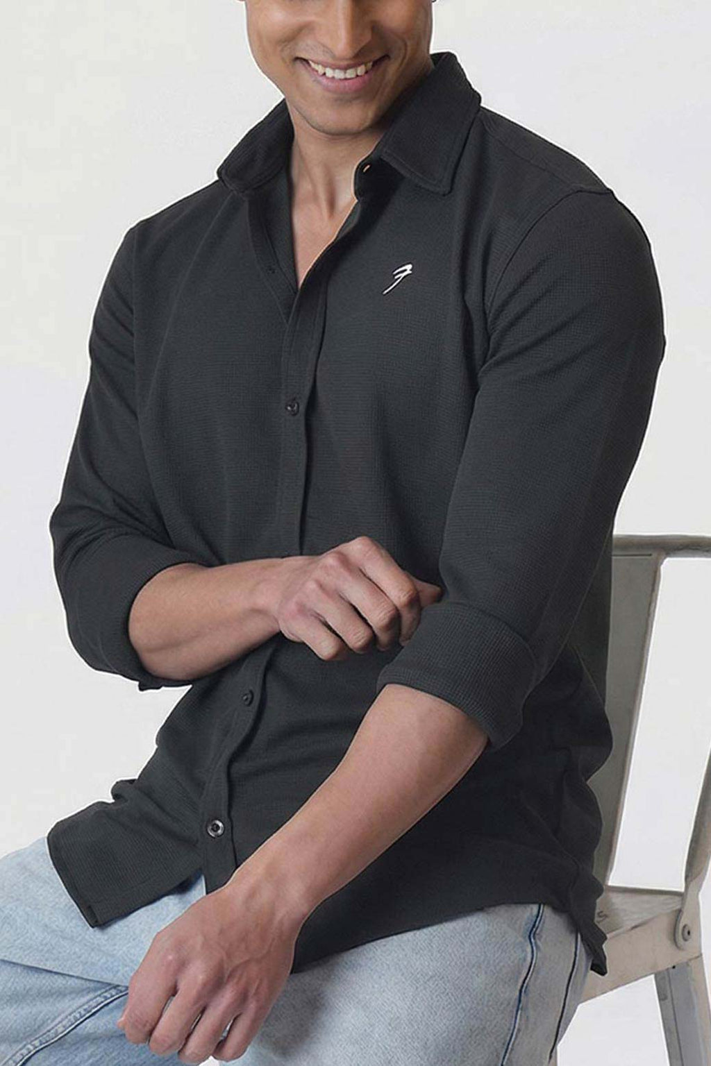 Foundation Fullsleeves Shirt Dark Grey