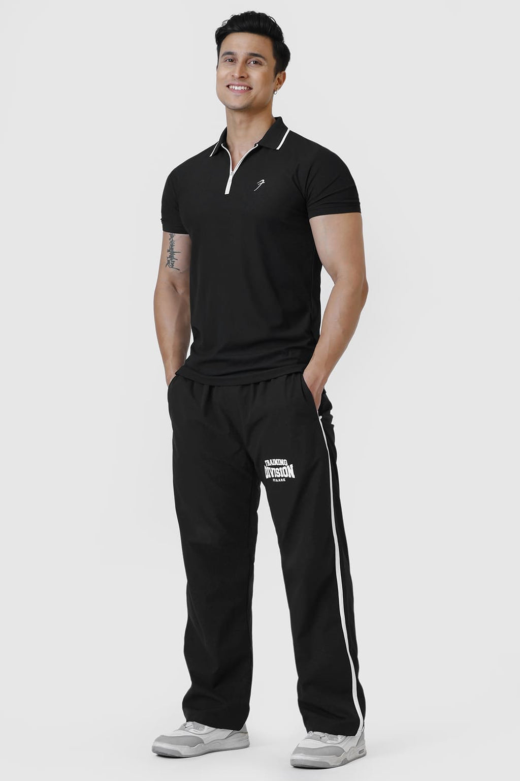 Stride Polo T-shirt Black