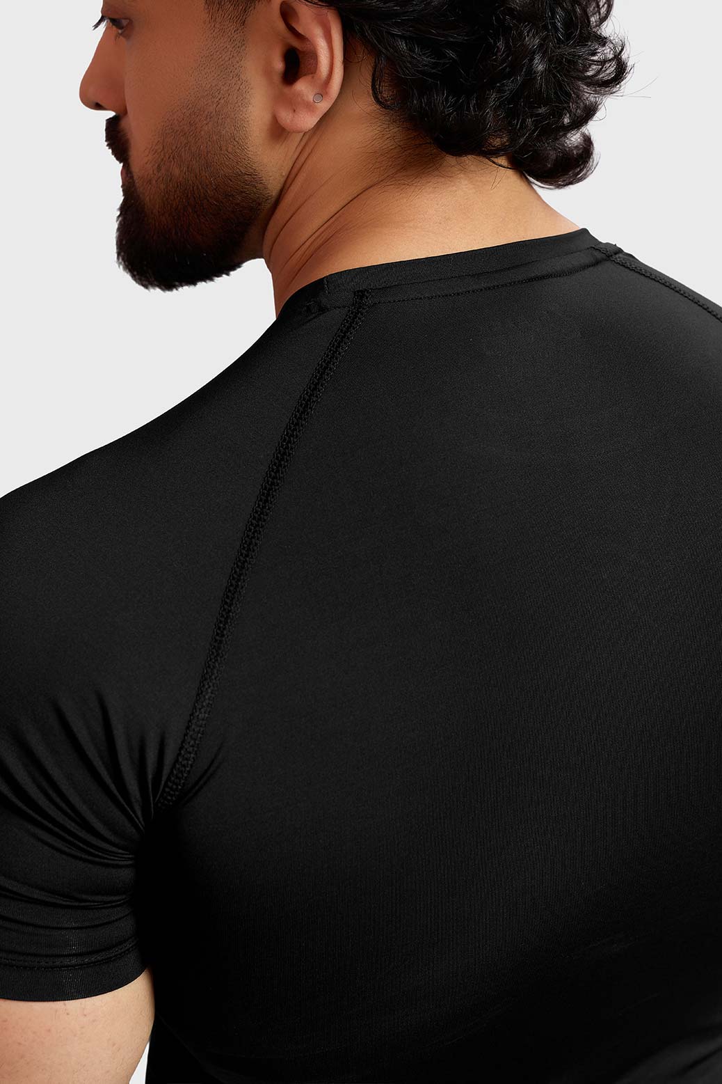 Compression T-shirt Black/ Blue Logo